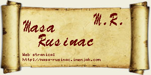 Maša Rusinac vizit kartica